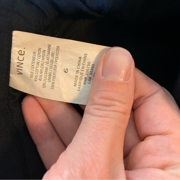 VINCE Size 6 Inverted Front Pleat Black Mini Skirt Preppy School Girl Pockets - Picture 5 of 6